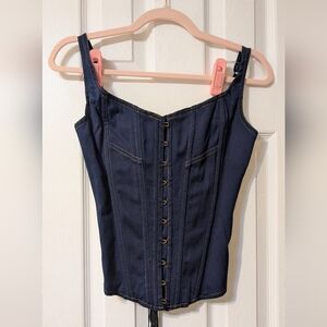 Frederick's of Hollywood denim corset